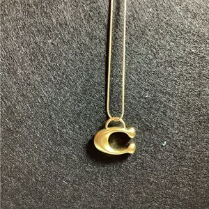 Coach Gold-Tone 'C' Pendant Necklace